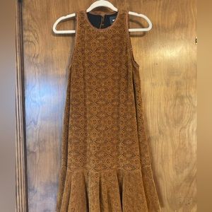 Anthropologie Maeve faux suede cutout dress